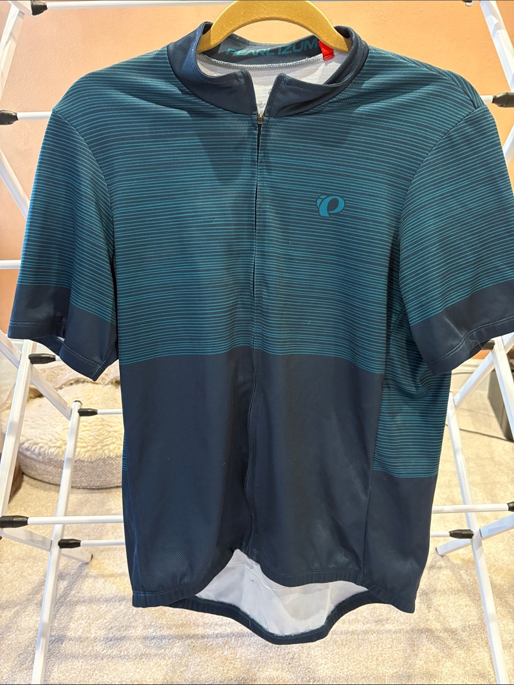 Pearl Izumi Teal & Navy Short Sleeve Cycling Jersey